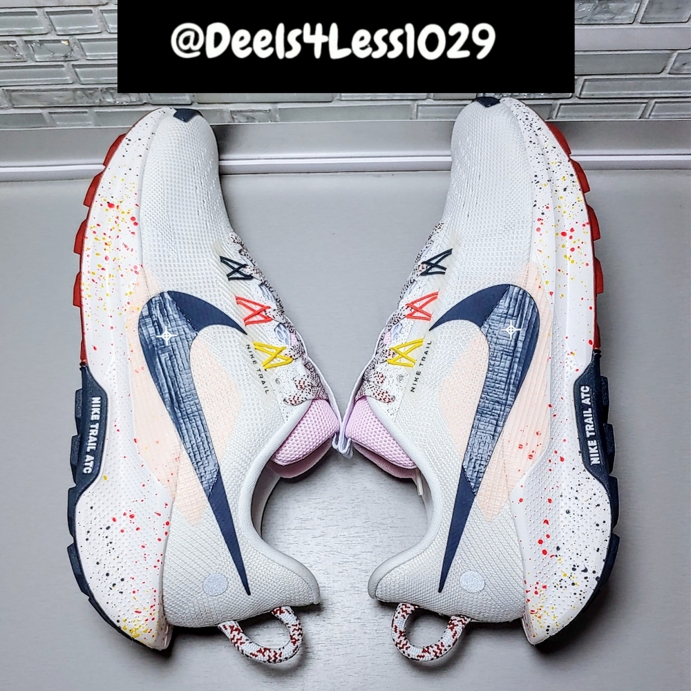 Nike React Pegasus Trail 5 Womens Size 8.5 White Pink Foam Navy - Picture 5 of 6